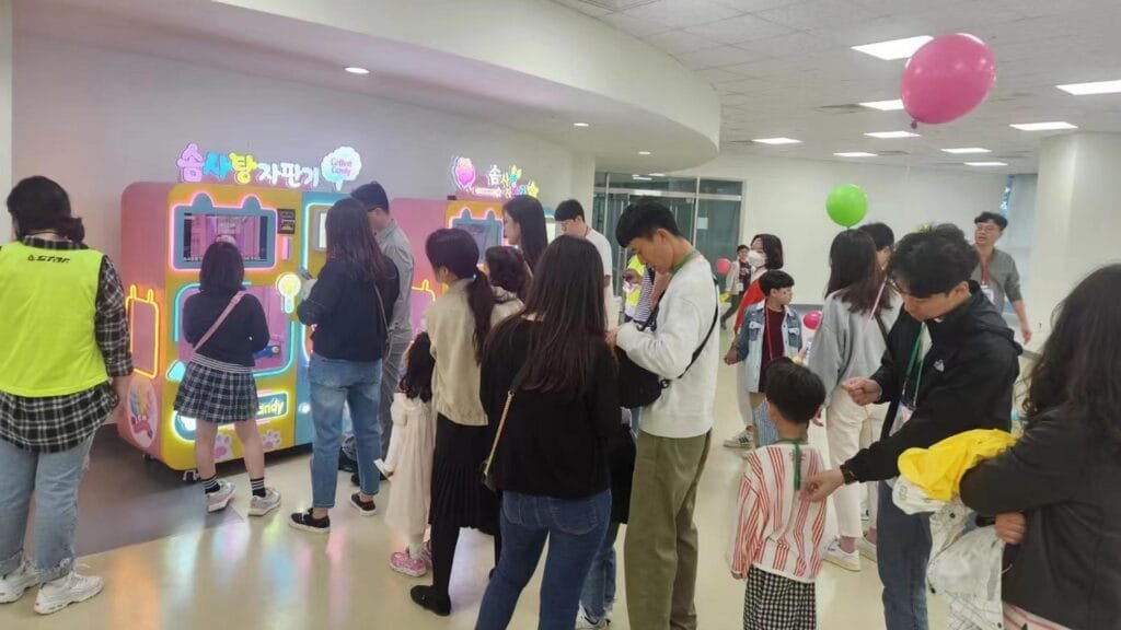 Cotton Candy Vending Machine in High-Traffic Area