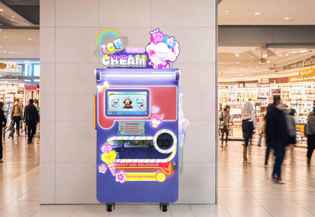 Ice cream machine in shopping mall