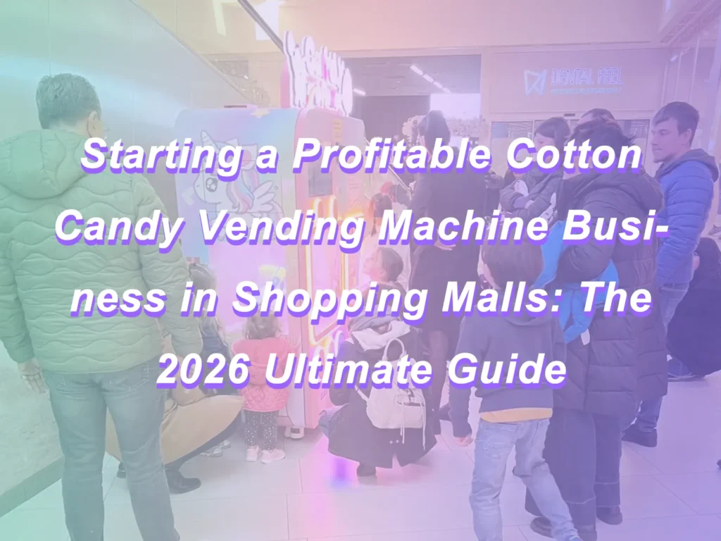 Red Rabbit CT-606 cotton candy vending machine in mall