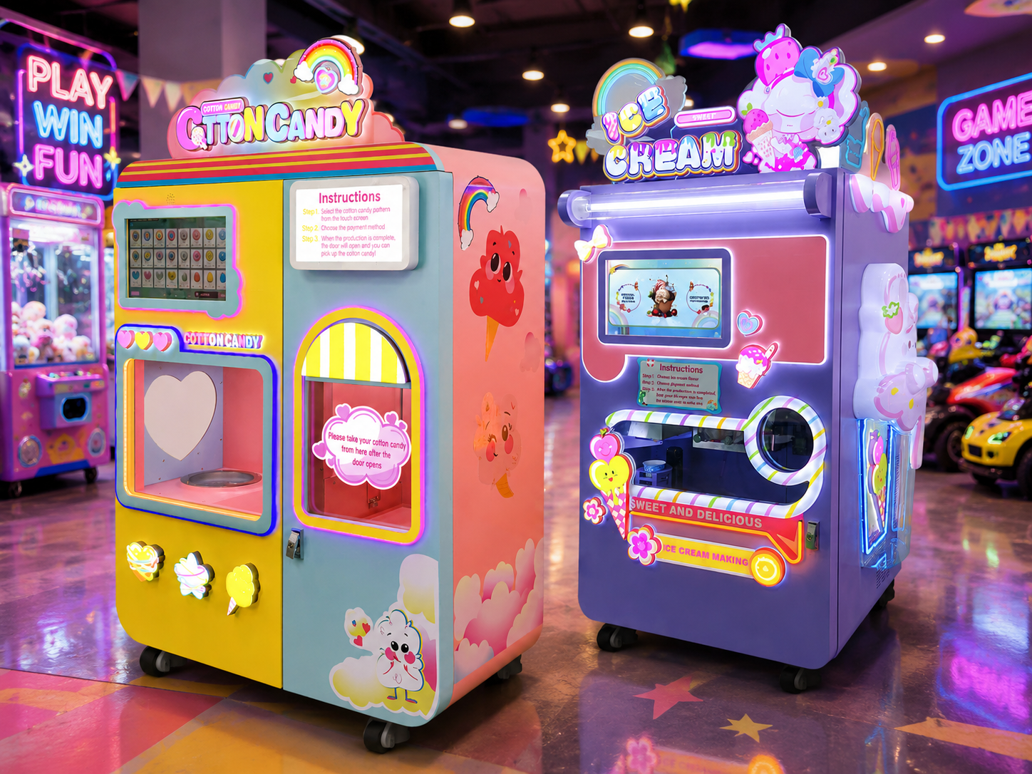 cotton candy vending machine,ice cream vending machine