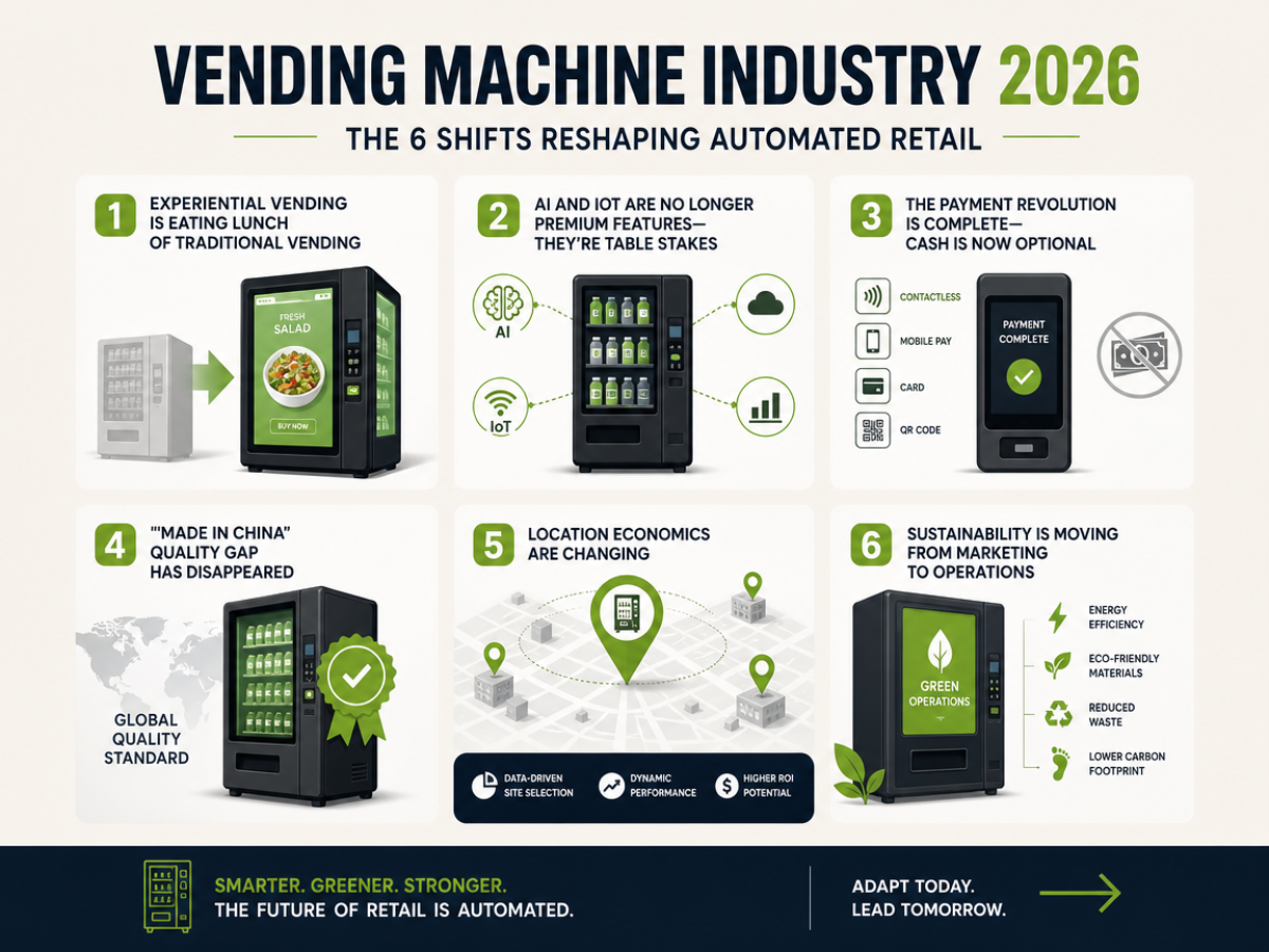 Vending Machine Industry 2026: The 6 Shifts Reshaping Automated Retail
