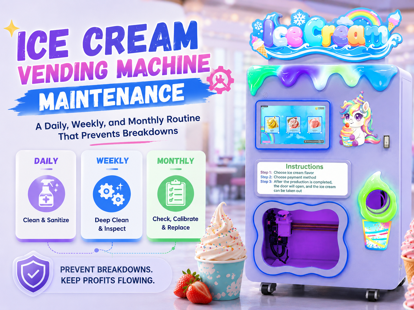 Ice Cream Vending Machine Maintenance: A Daily, Weekly, and Monthly Routine That Prevents Breakdowns