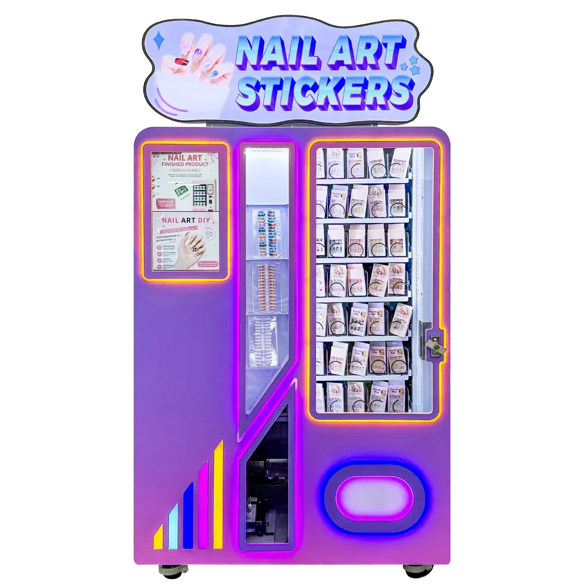 Front view of CT-MJ330 nail art vending machine