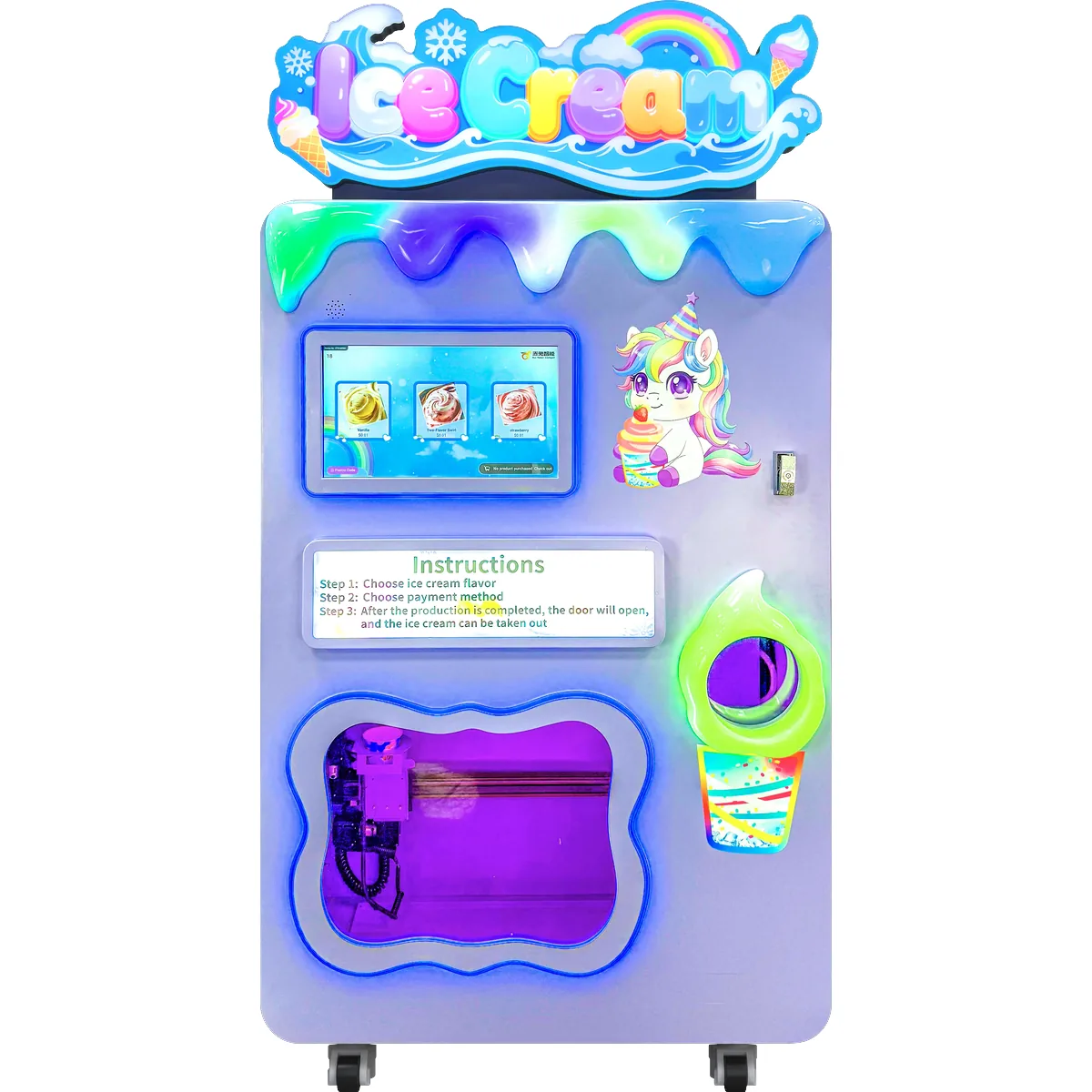 Red Rabbit 260 double barrel ice cream vending machine
