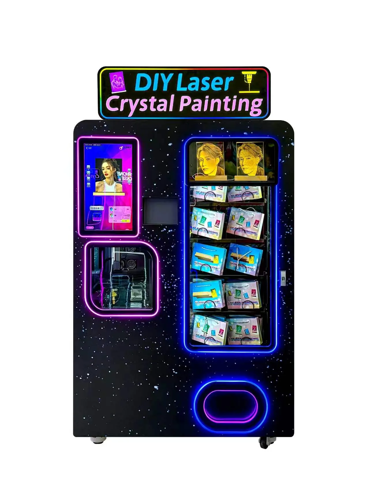 DK323 glass engraving vending machine product view
