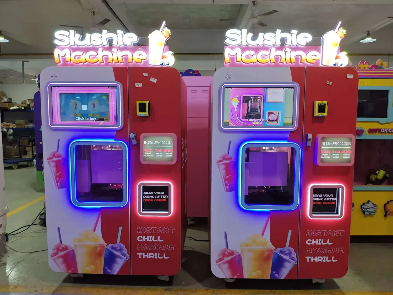Red Slush Machine Pair — Red Rabbit machine photograph